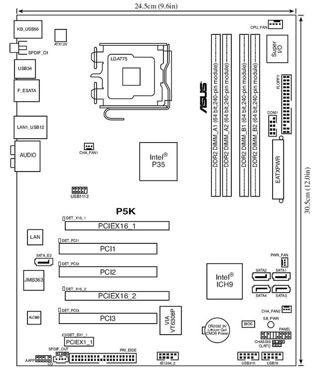 Asus p5k схема