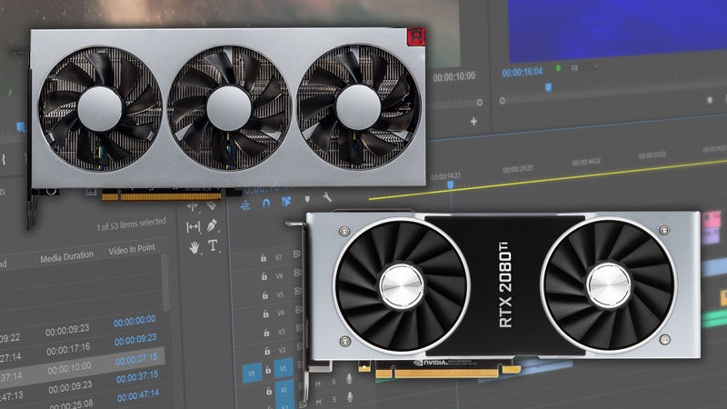 Premiere Pro CC 2019: AMD Radeon VII vs NVIDIA GeForce RTX