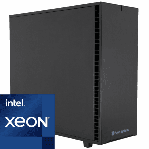 Fractal Design Define 7 XL chassis overlaid with Intel Xeon logo
